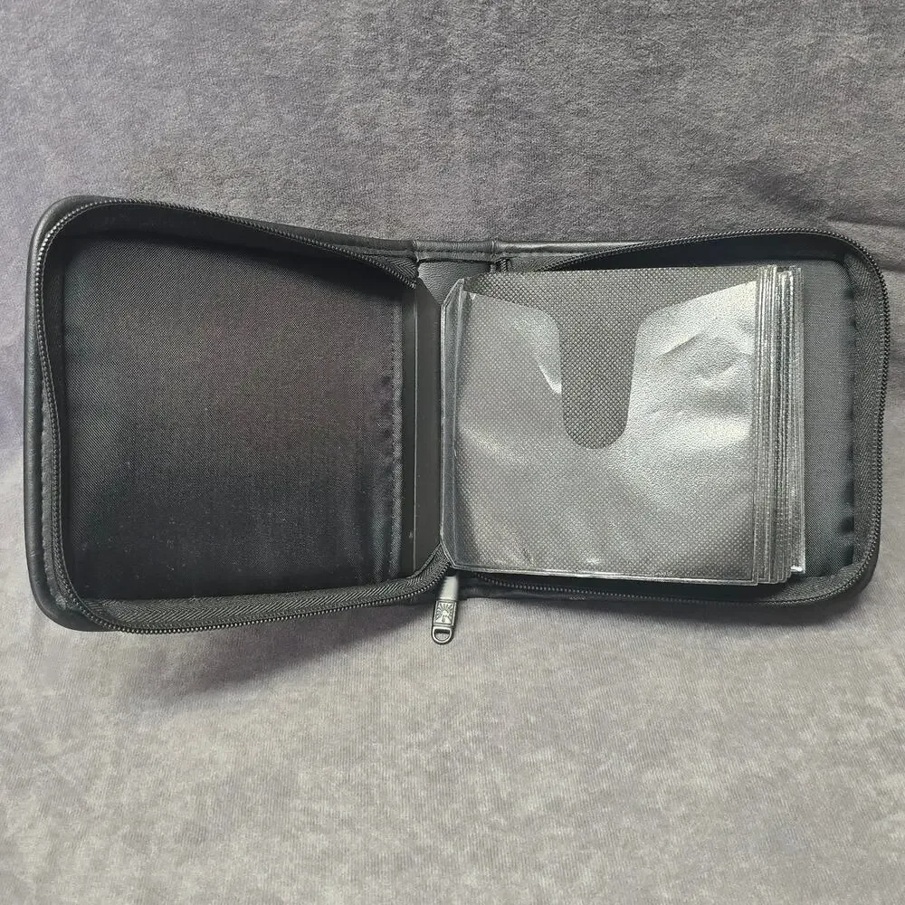 Case Logic Silver & Black CD Carrying Case Holds 24 DVD CD Music Movies